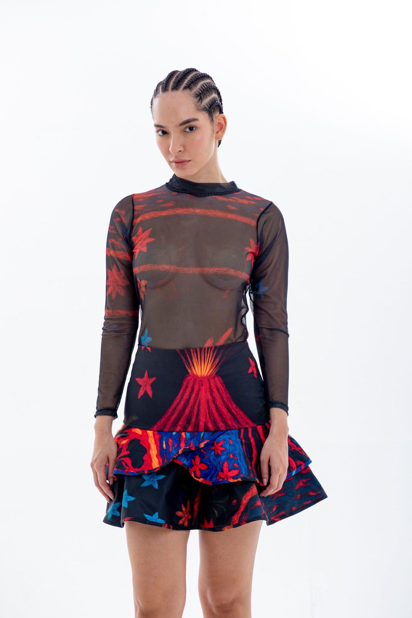 Aetna Black Long Sleeve Top