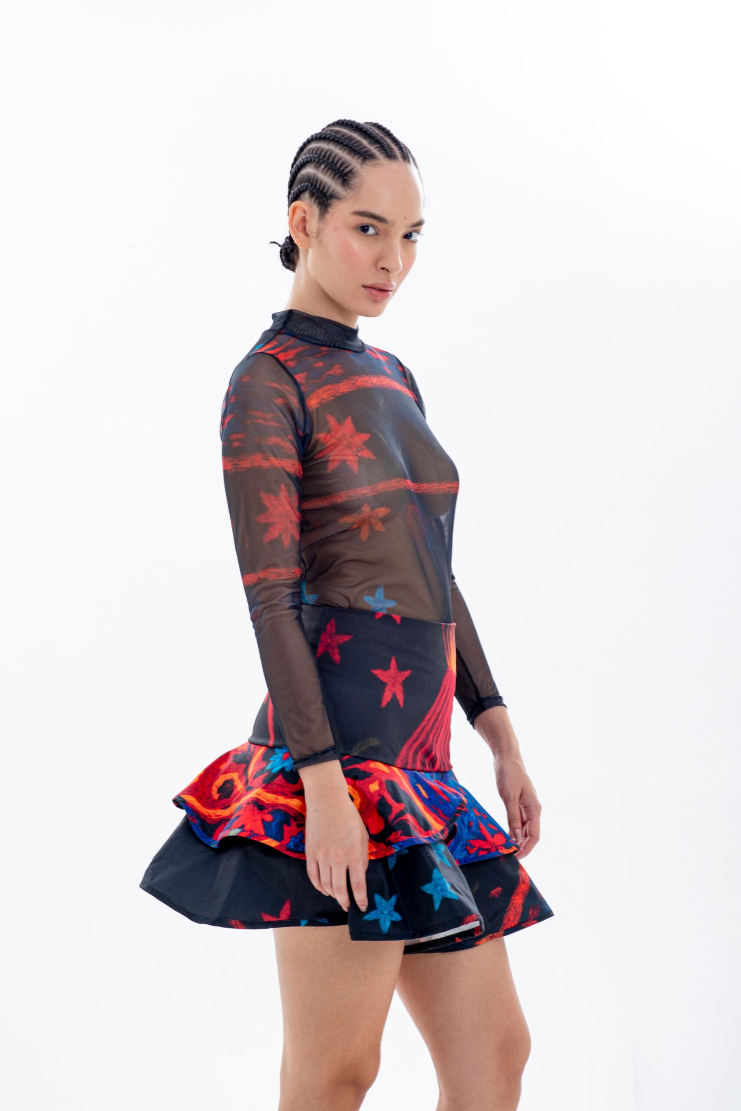 Aetna Black Long Sleeve Top