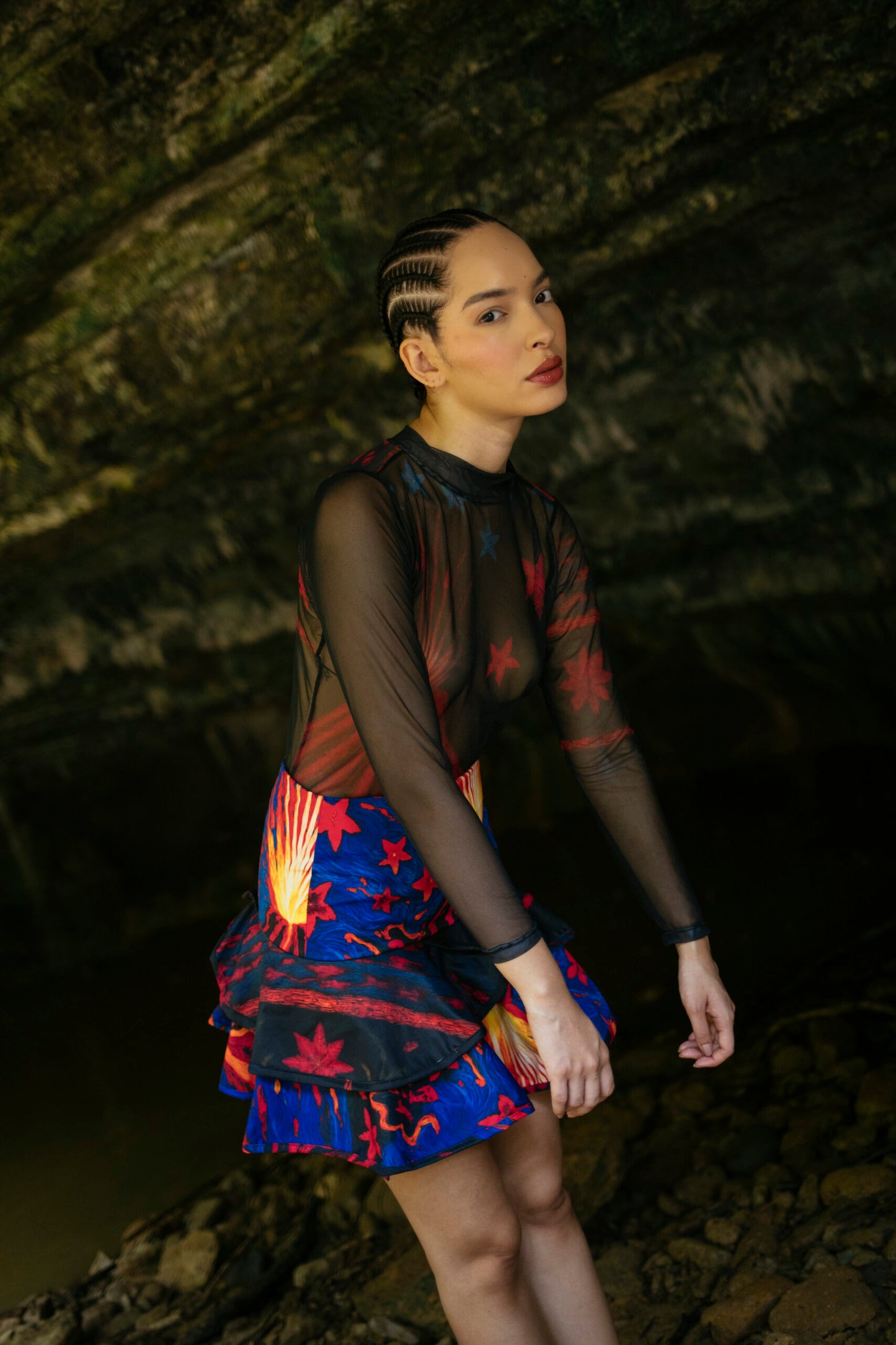 Aetna Black Long Sleeve Top